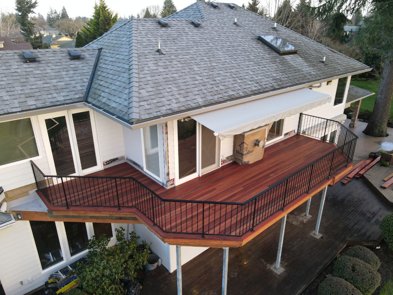 the roof of a house